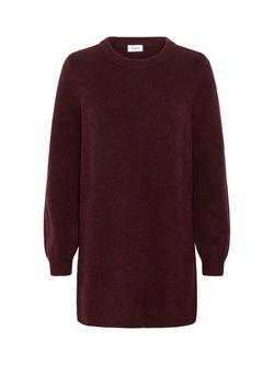 Saint Tropez Maleen Longline Cotton Blend Jumper, Purple