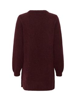 Saint Tropez Maleen Longline Cotton Blend Jumper - view 2, Purple