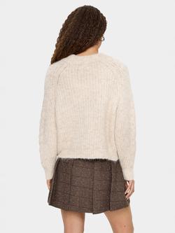 Saint Tropez Manda V Neck Jumper - view 2, Beige