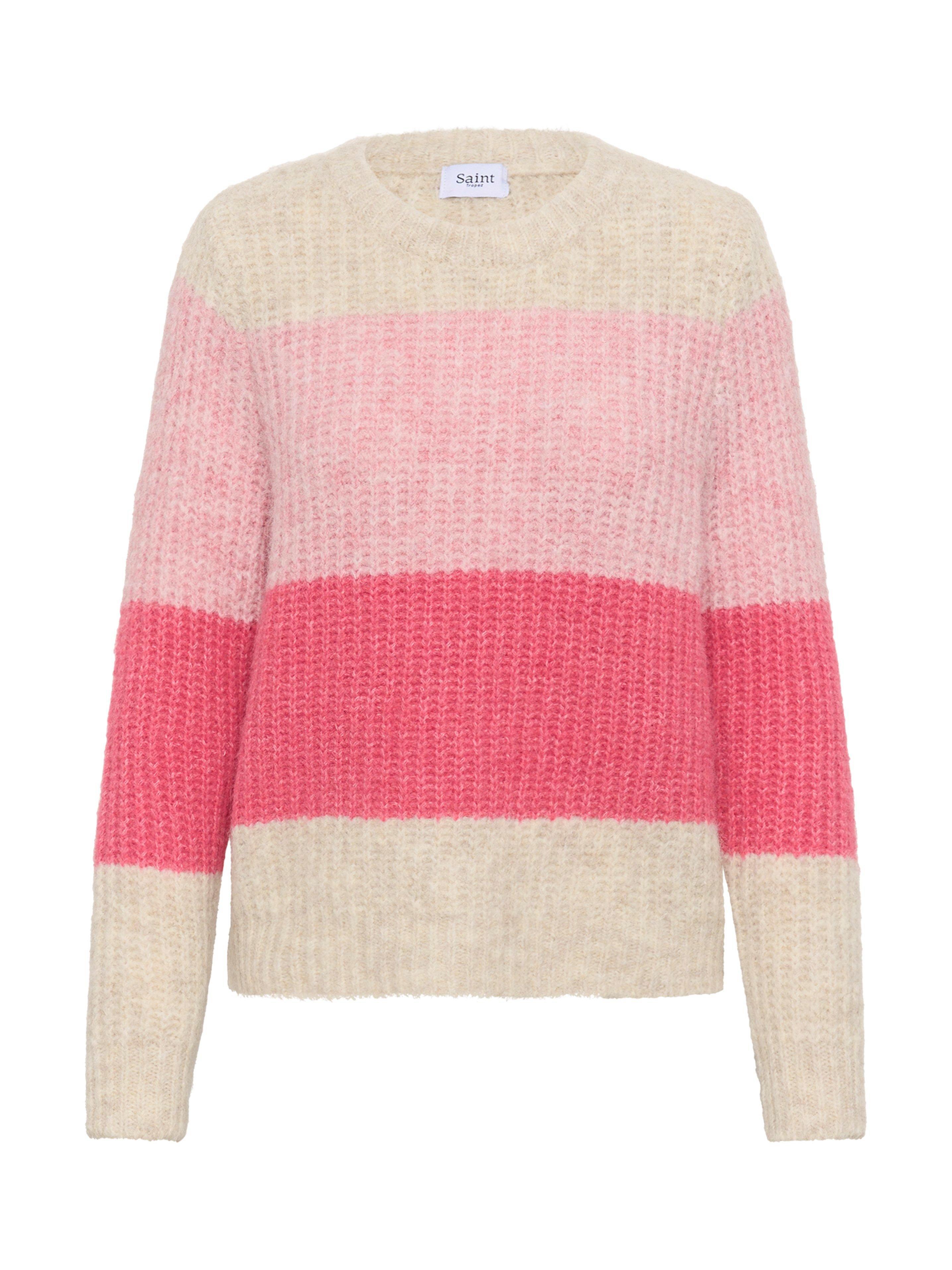 Product image 5 of 6, which shows Saint Tropez Mandy Stripe Jumper, Wild Rose, XS