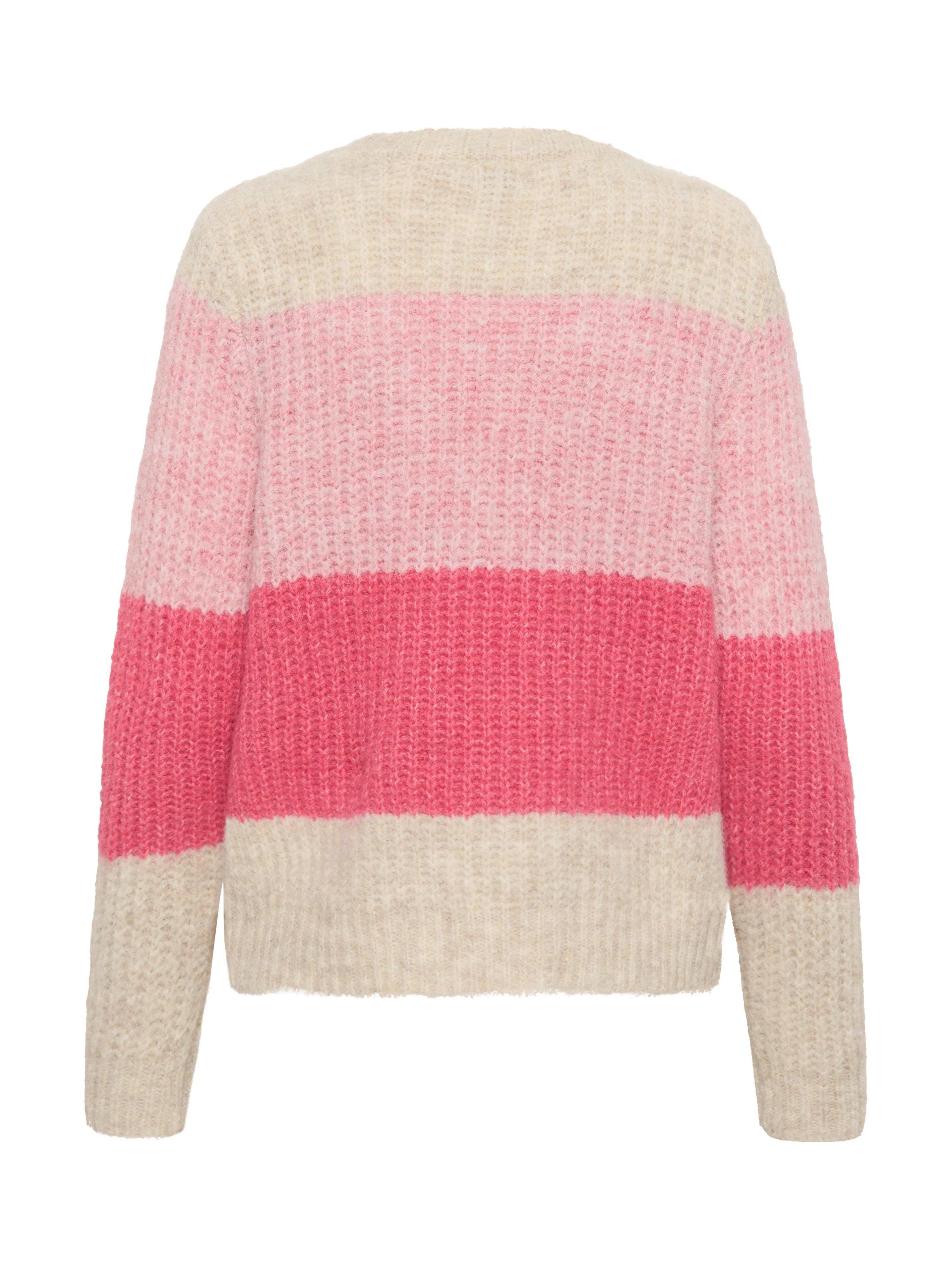 Product image 6 of 6, which shows Saint Tropez Mandy Stripe Jumper, Wild Rose, XS