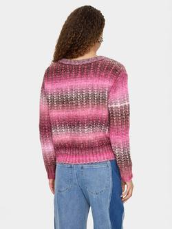 Saint Tropez MirabelSZ V-Neck Pullover, Pink Peacock - view 2, Pink Peacock