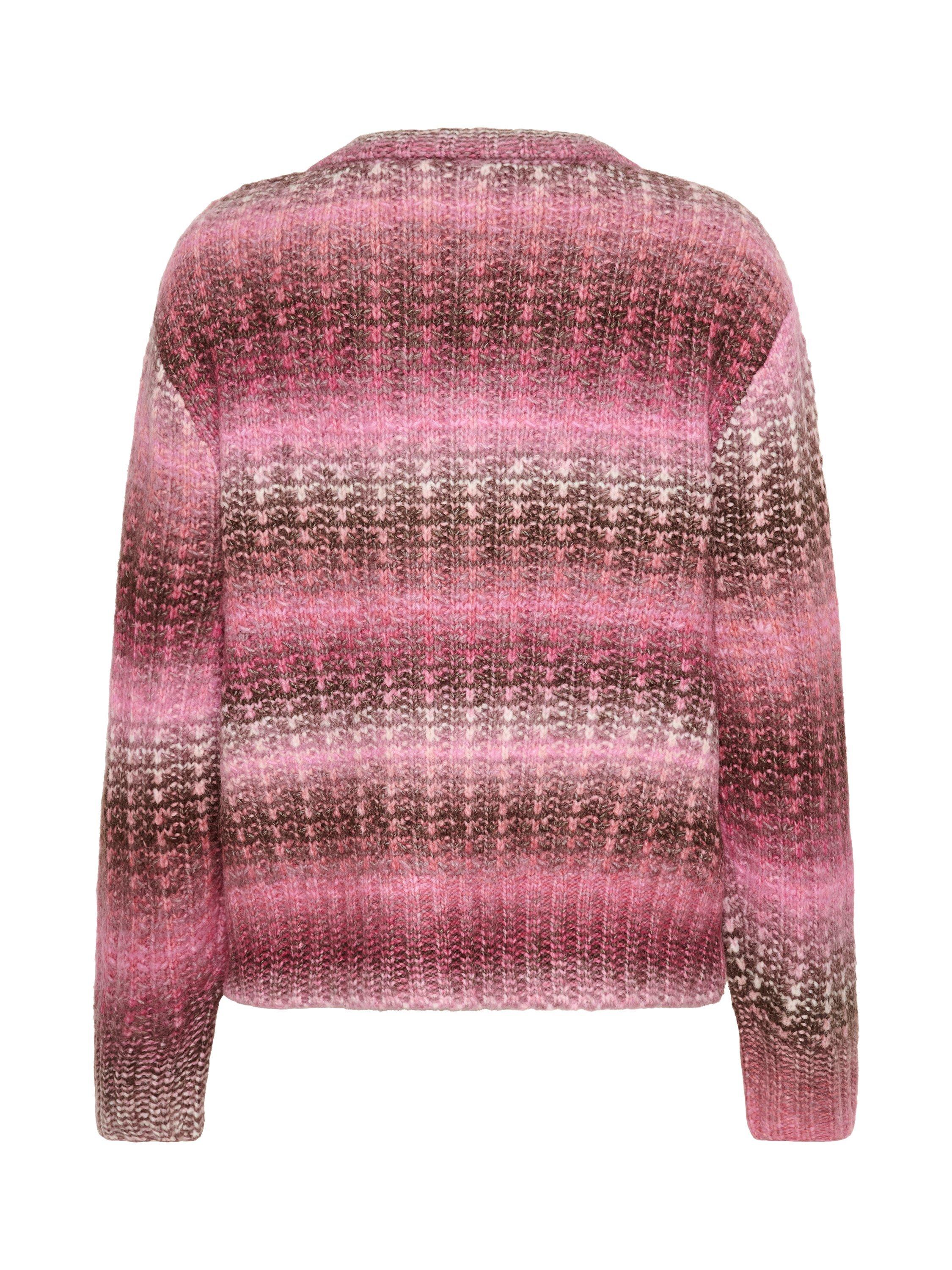 Product image 6 of 6, which shows Saint Tropez MirabelSZ V-Neck Pullover, Pink Peacock, XS