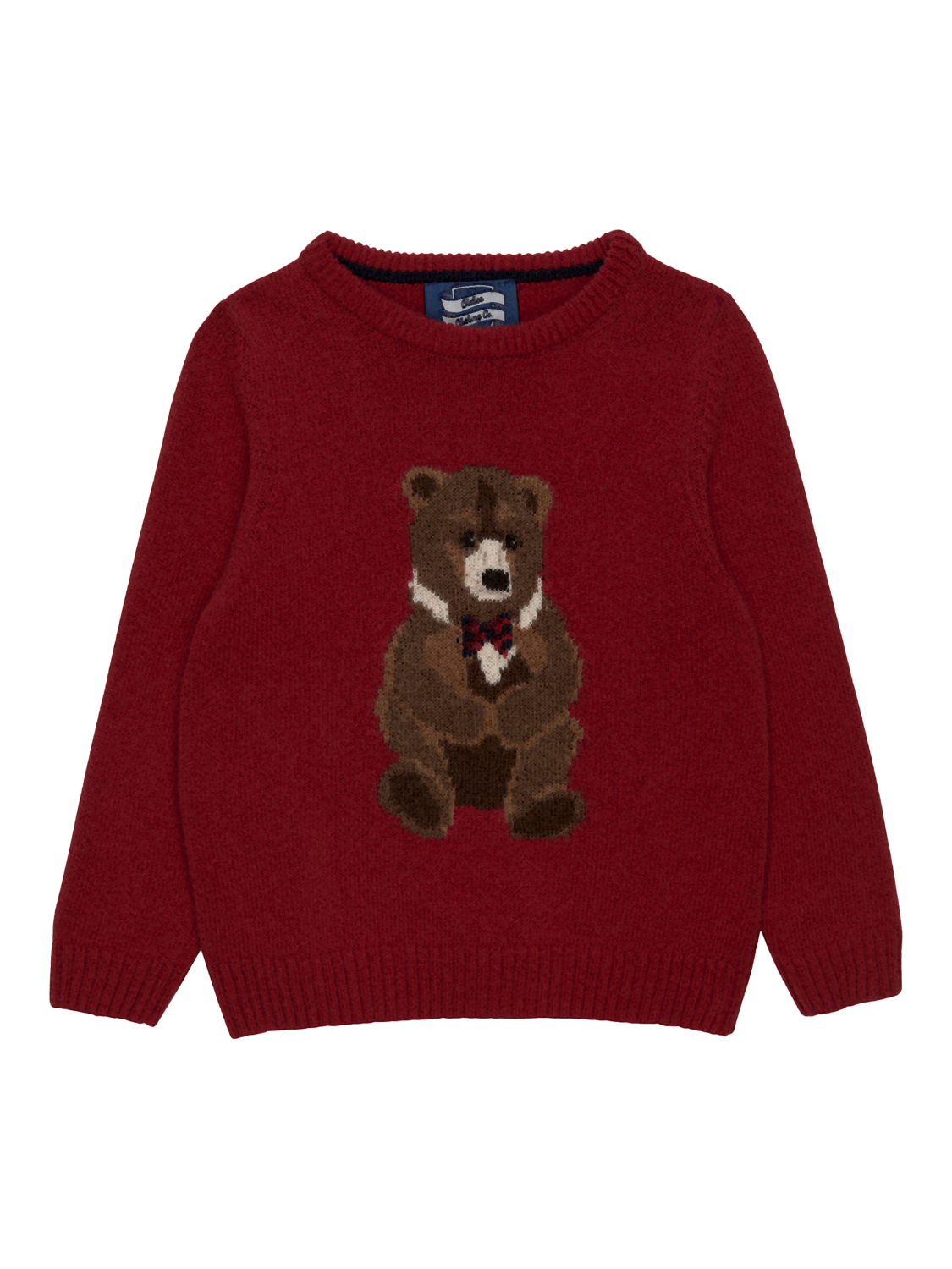 Product image 1 of 2, which shows Trotters Kids' Timothy Teddy Jumper, Red, 2-3 years