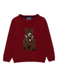 Trotters Kids' Timothy Teddy Jumper, Red