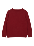 Trotters Kids' Timothy Teddy Jumper, Red
