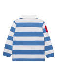 Trotters Kids' Nicholas Rugby Shirt, Denim Blue/White