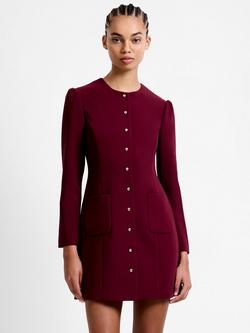 French Connection Celie Shirt Mini Dress, Red, Red