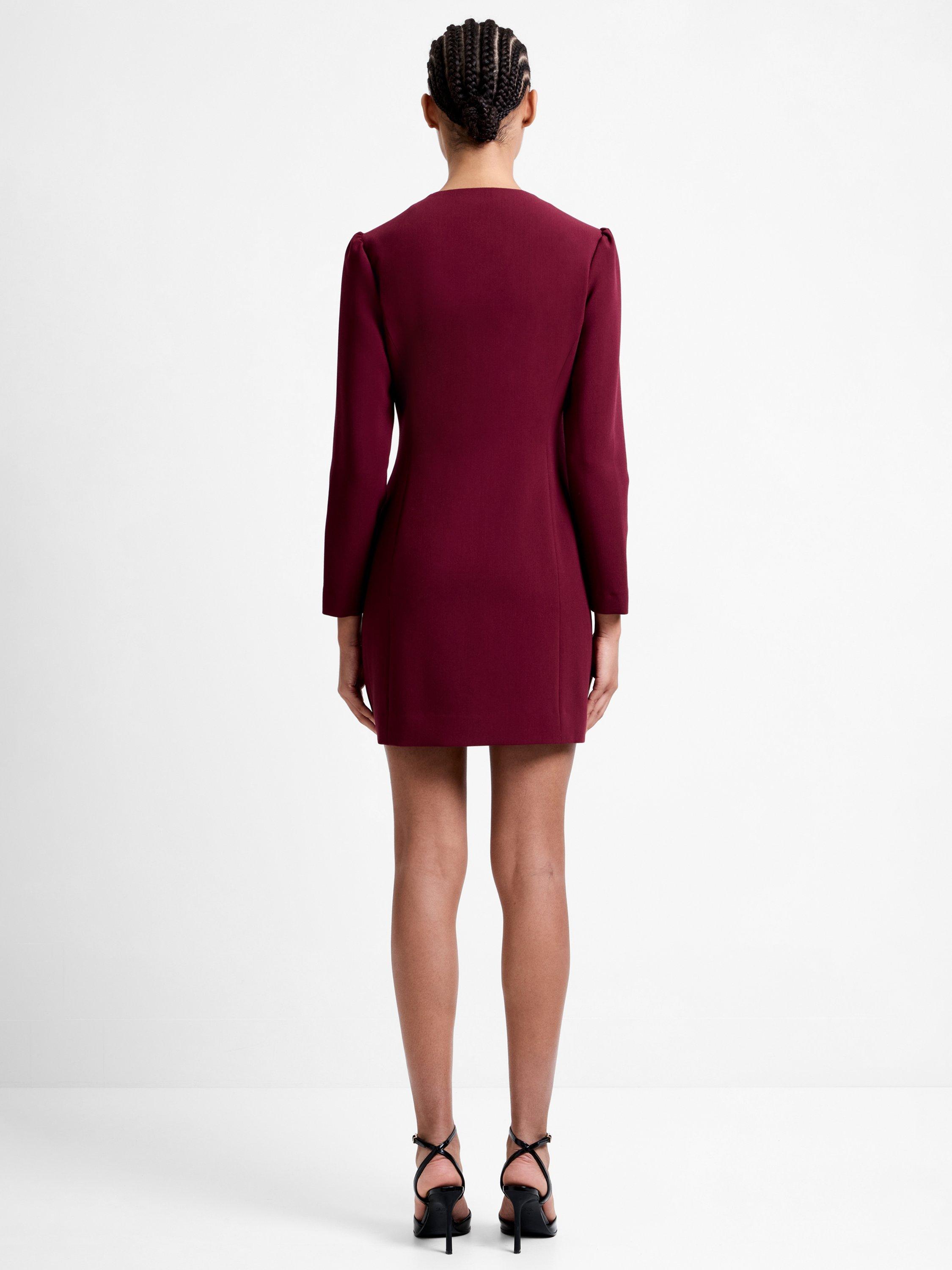 Product image 4 of 5, which shows French Connection Celie Shirt Mini Dress, Red, 6