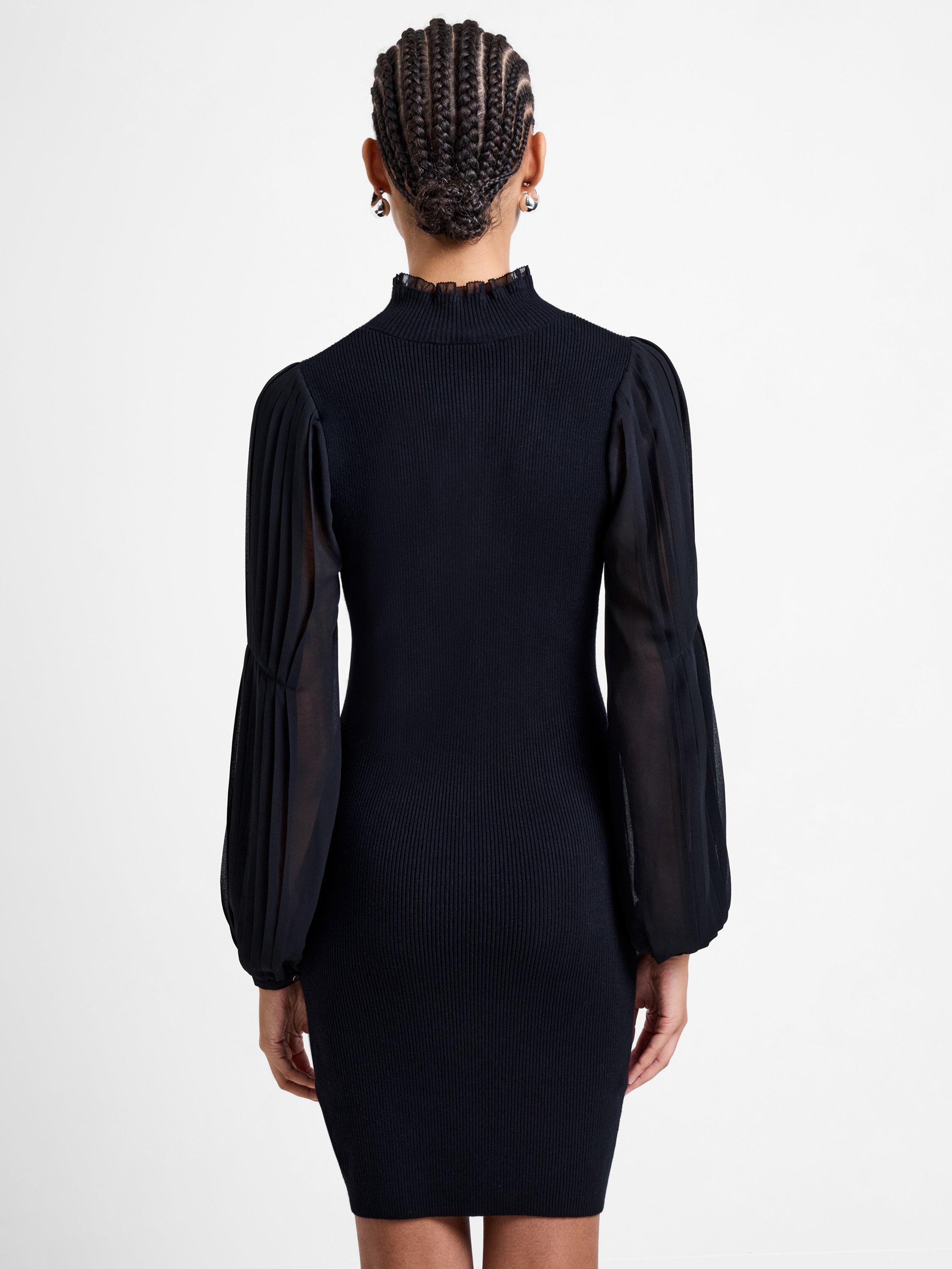 Product image 4 of 5, which shows French Connection Krista Knitted Mini Dress, Blackout, L