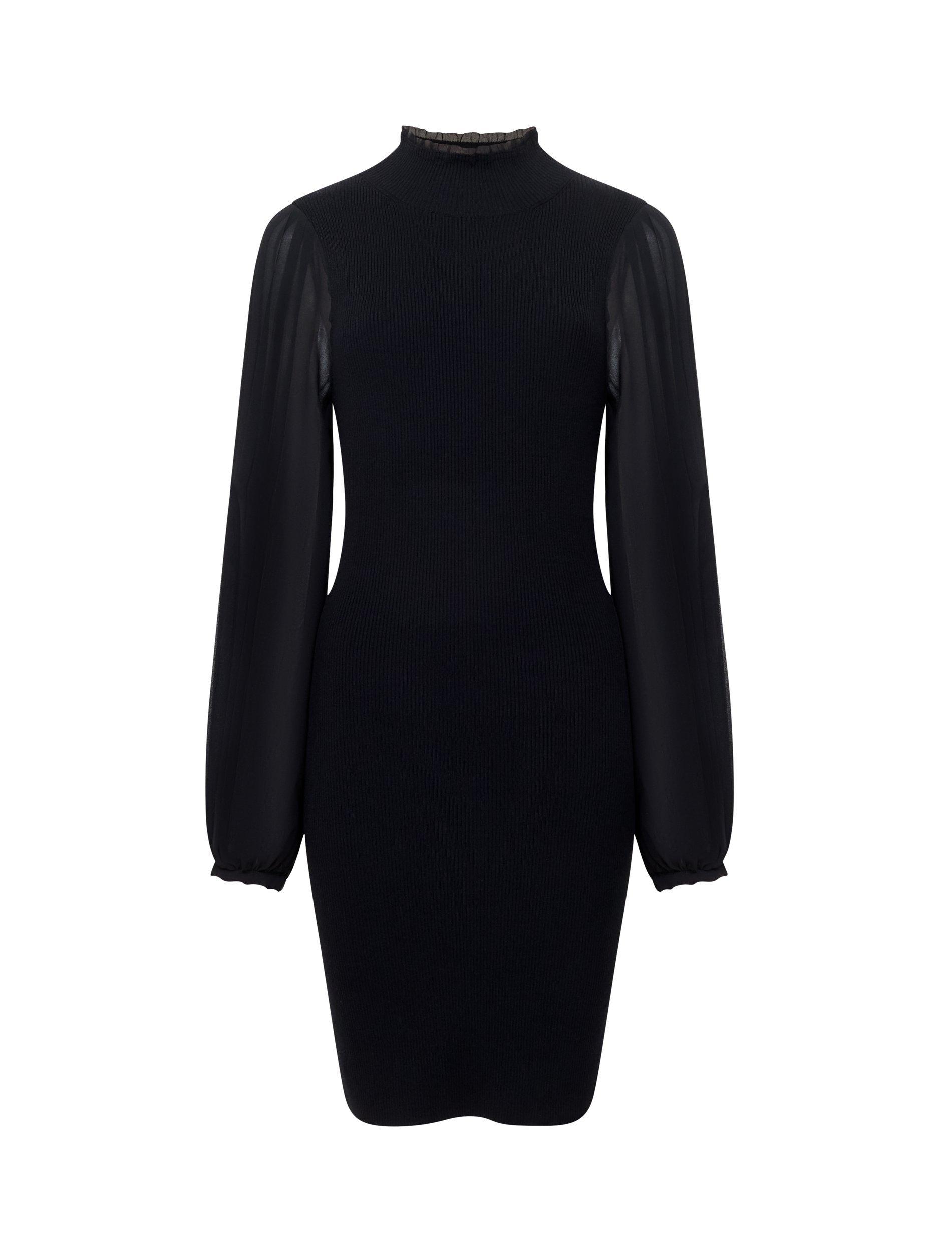 Product image 5 of 5, which shows French Connection Krista Knitted Mini Dress, Blackout, L