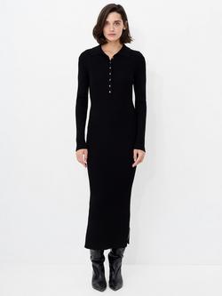 French Connection Mari Knitted Midi Dress, Black