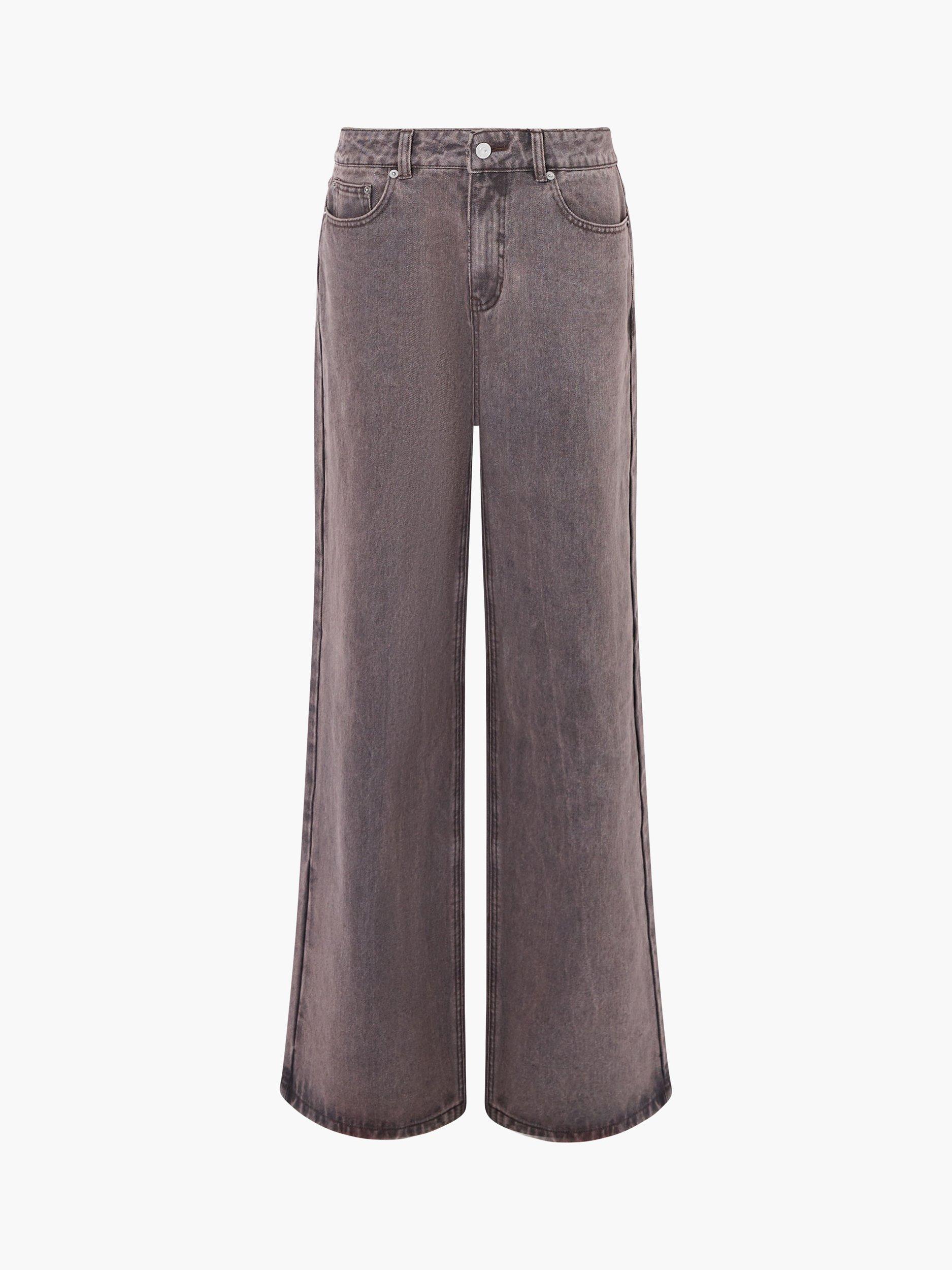 Product image 5 of 5, which shows French Connection Dallas High Rise Straight Jeans, Brown, 10