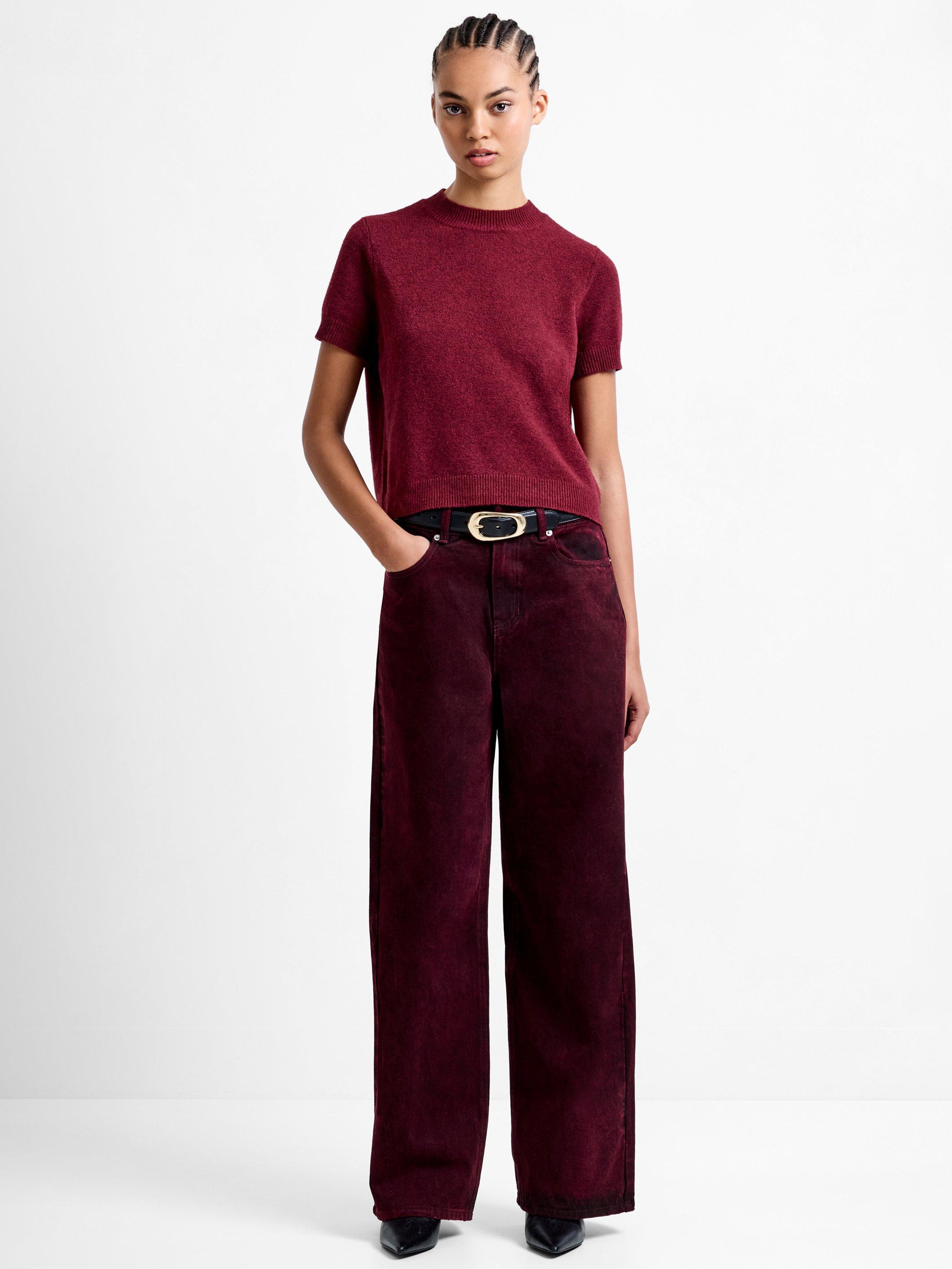 Product image 1 of 5, which shows French Connection Dallas High Rise Straight Jeans, Red, 6