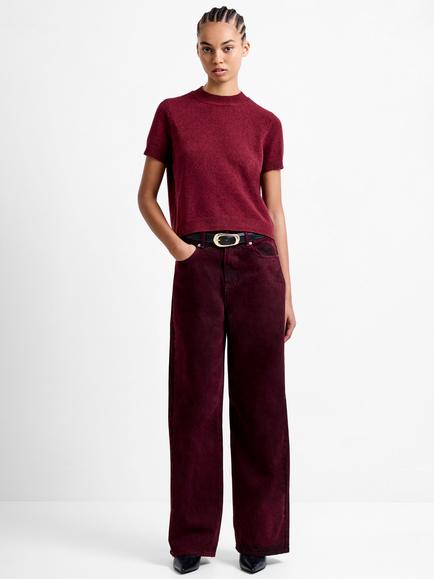 French Connection Dallas High Rise Straight Jeans, Red