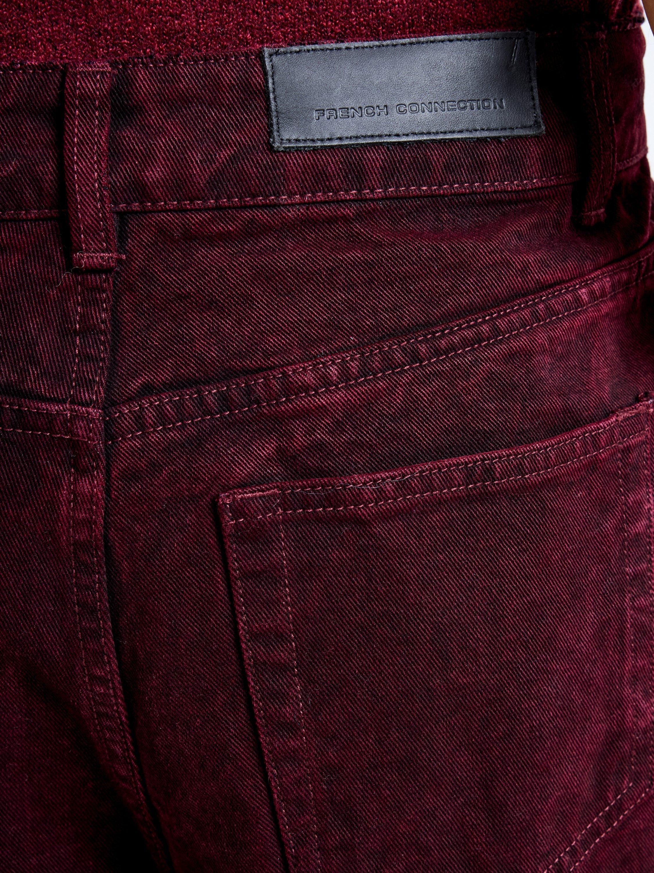 Product image 2 of 5, which shows French Connection Dallas High Rise Straight Jeans, Red, 6