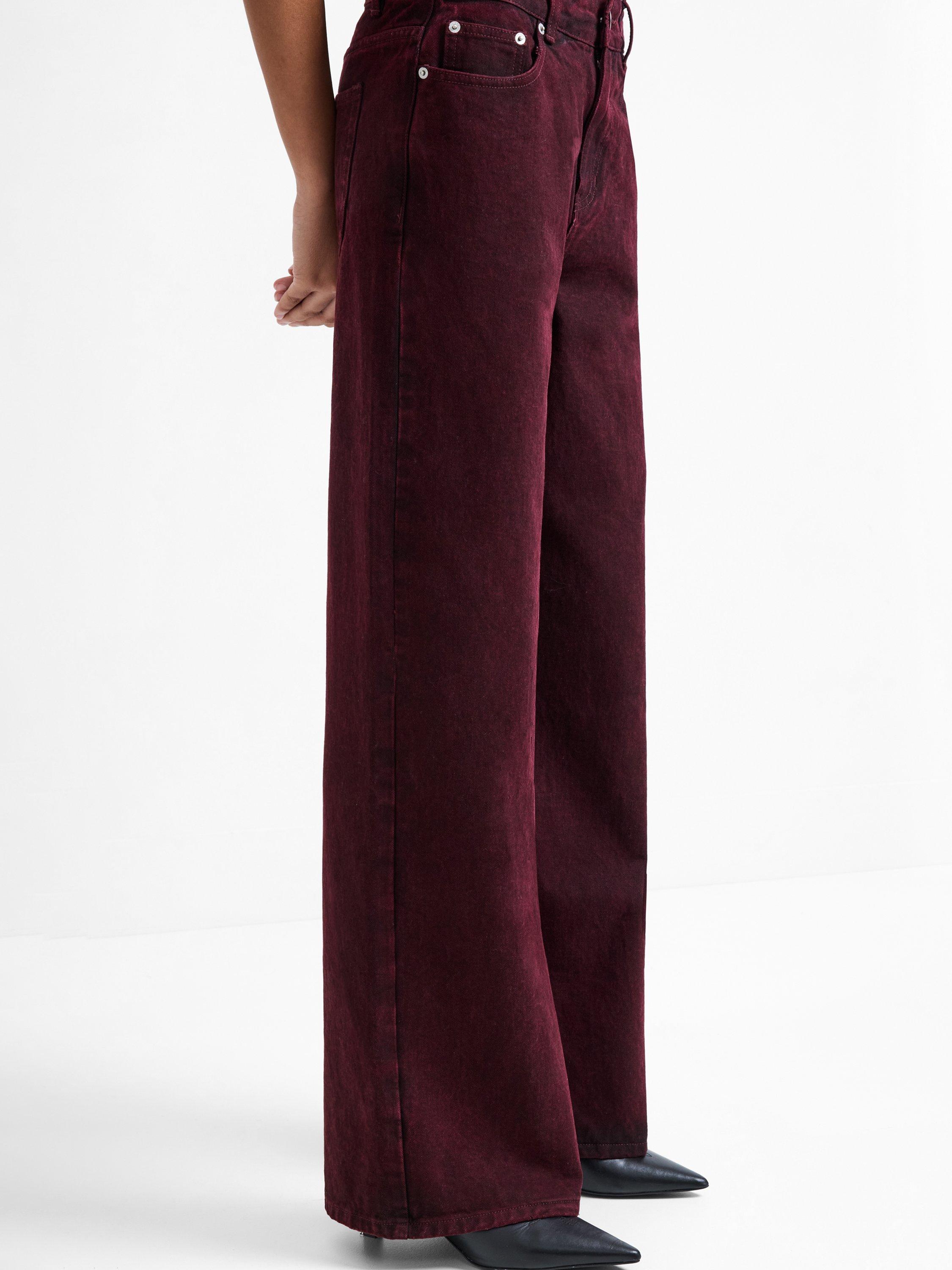 Product image 3 of 5, which shows French Connection Dallas High Rise Straight Jeans, Red, 6