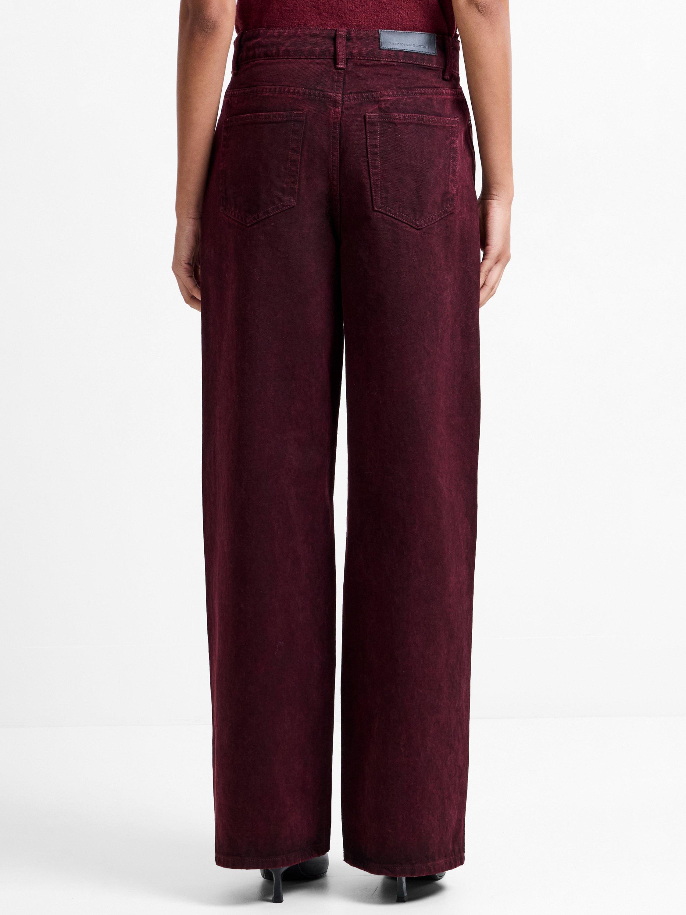 Product image 4 of 5, which shows French Connection Dallas High Rise Straight Jeans, Red, 6