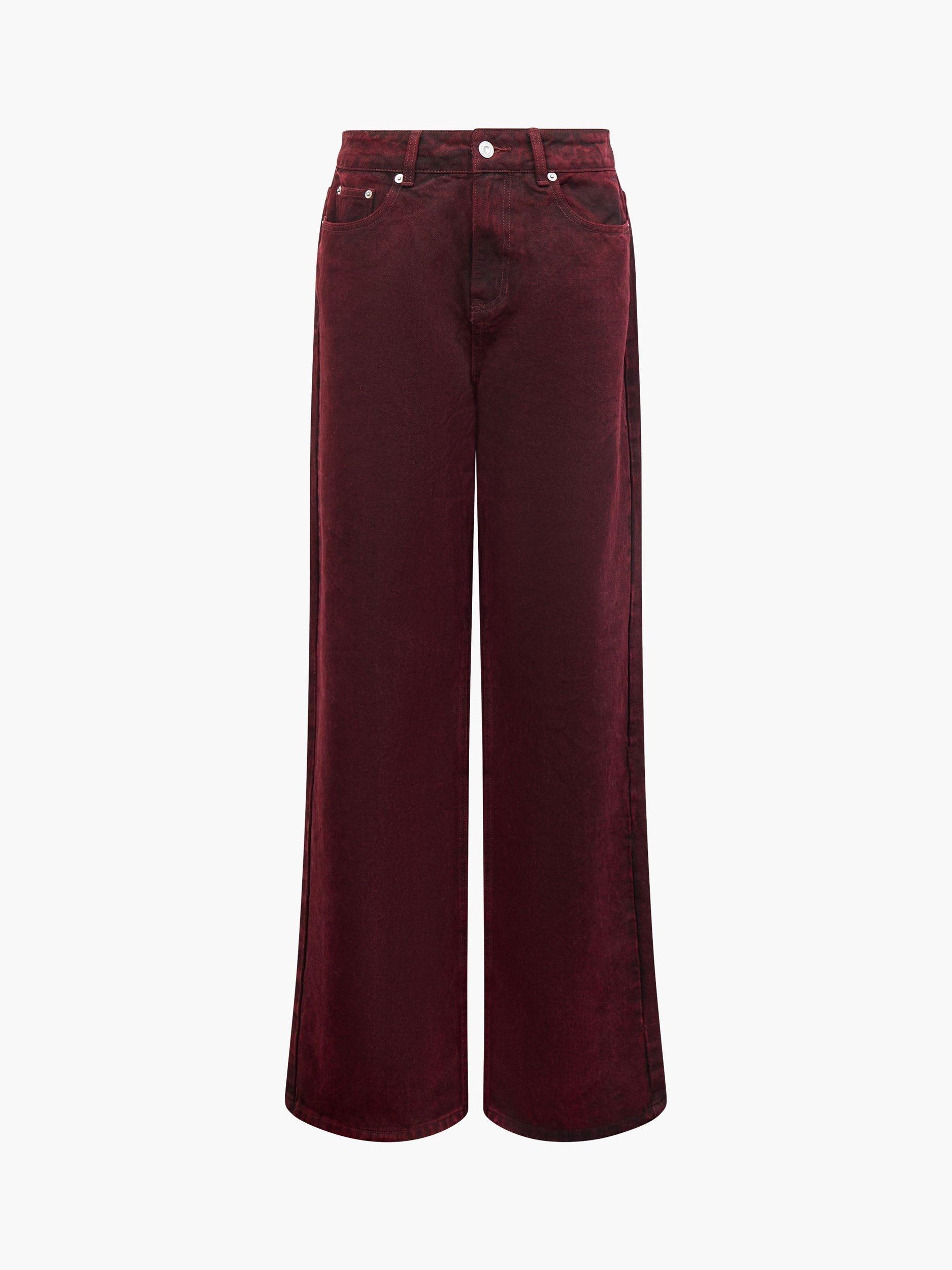 Product image 5 of 5, which shows French Connection Dallas High Rise Straight Jeans, Red, 6