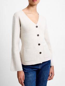 French Connection Ellie V-Neck Cardigan - view 2, Natural Oatmeal