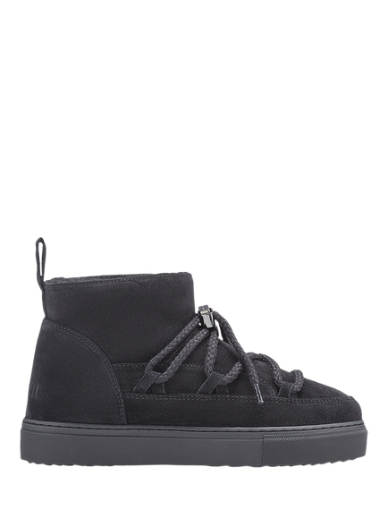 INUIKII Classic Low Suede Trainer Boots, Black, Black