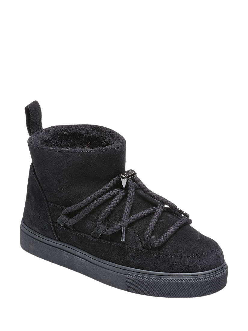 Product image 2 of 4, which shows INUIKII Classic Low Suede Trainer Boots, Black, EU37