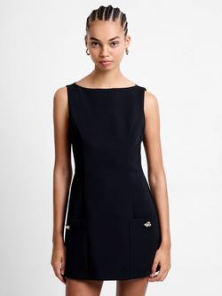 French Connection Jaiden Tailored Playsuit, Black, Black