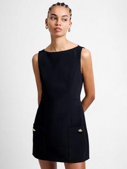 French Connection Jaiden Tailored Playsuit, Black - view 2, Black
