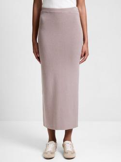 French Connection Ava Knit Midi Skirt, Taupe Neutral, Taupe Neutral