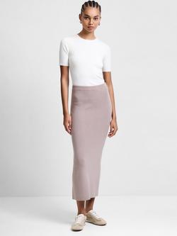 French Connection Ava Knit Midi Skirt, Taupe Neutral - view 2, Taupe Neutral