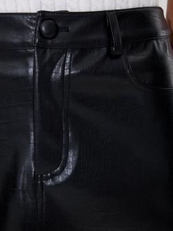 French Connection Brody Croc Printed Maxi Skirt, Black - view 2, Black