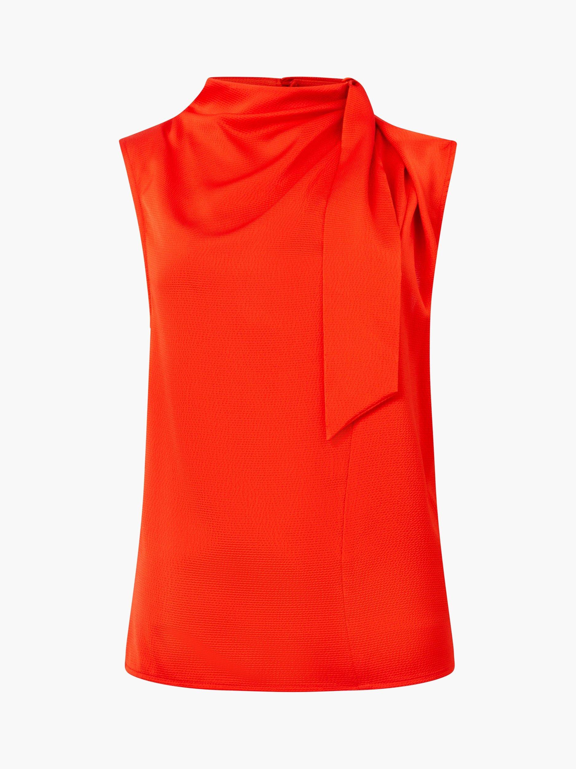 Product image 5 of 5, which shows French Connection Eliza Satin Top, Orange, 6