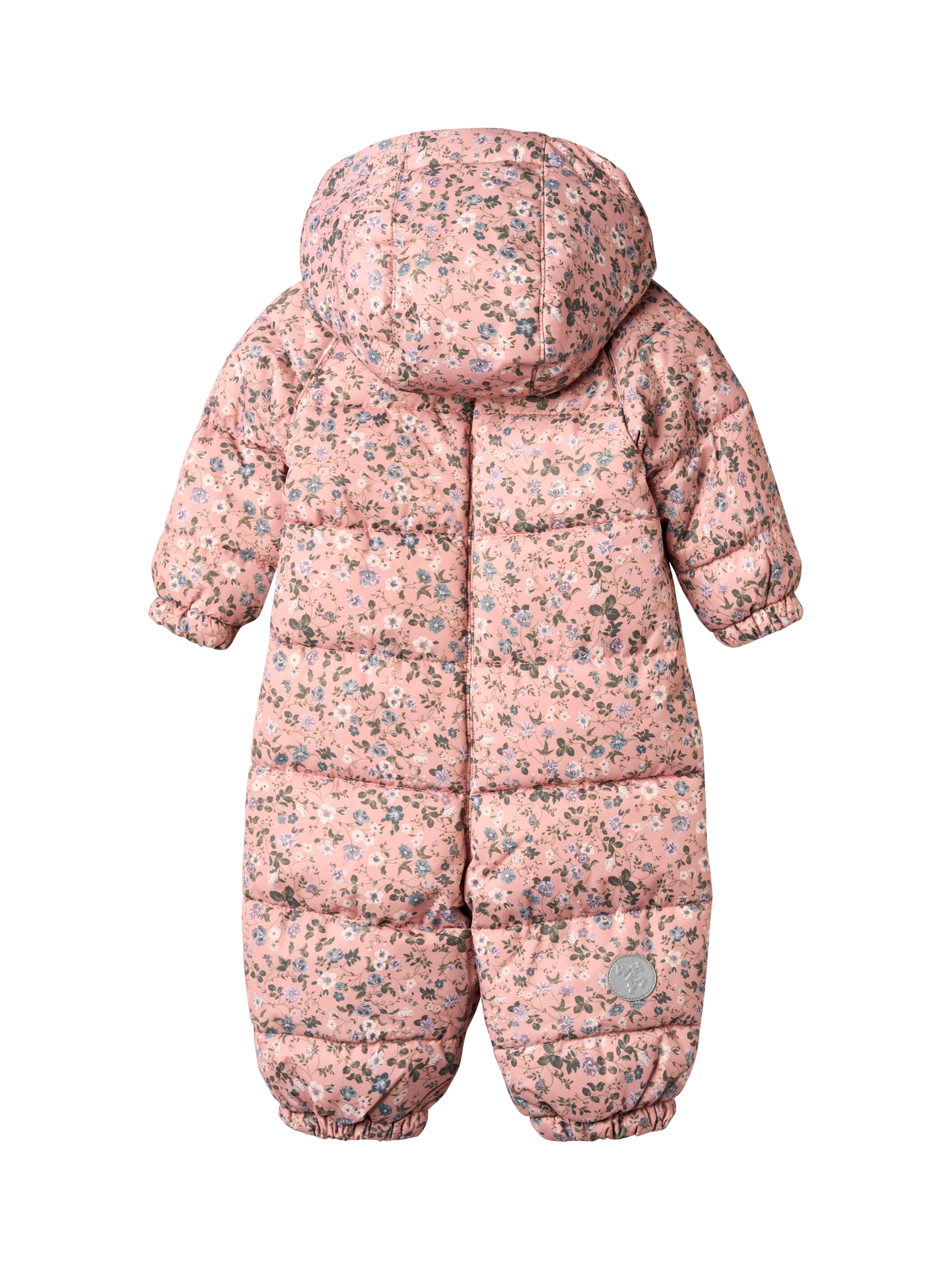 Product image 5 of 7, which shows WHEAT Baby Floral Puffer Suit, Rose Powder, 18-24 months