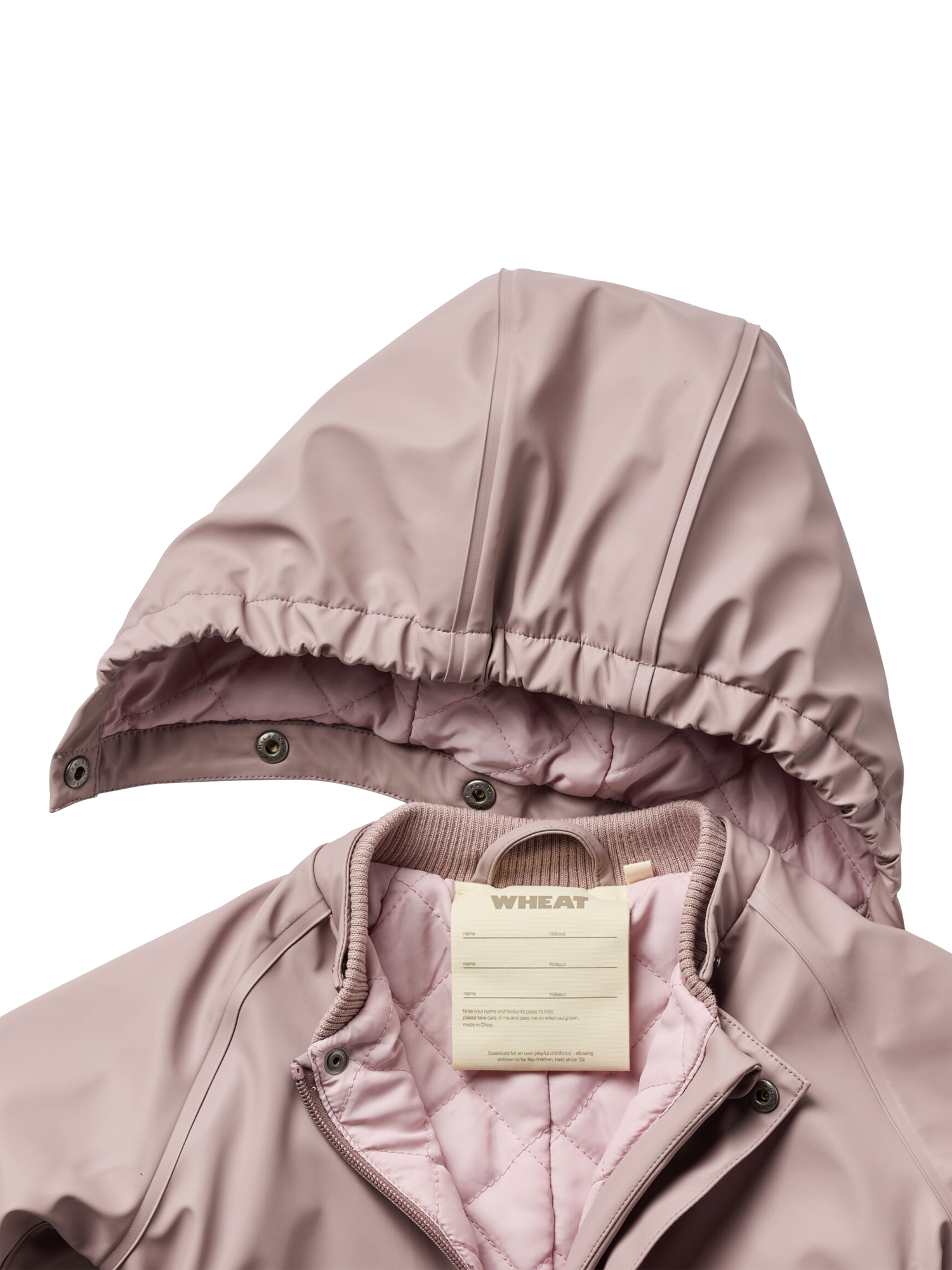 Product image 3 of 4, which shows WHEAT Baby Thermo Rain Suit, Dusty Lavender, 9 months