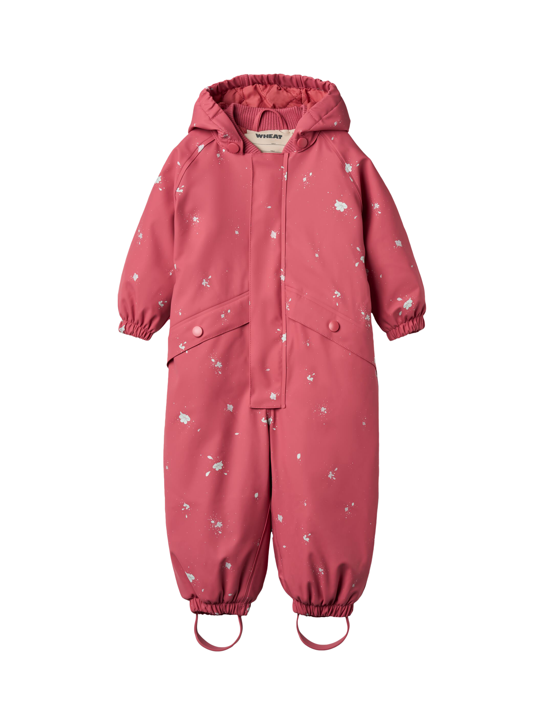 Product image 1 of 3, which shows WHEAT Baby Thermo Rain Suit, Red/Multi, 9 months