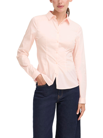 ICHI Dima Long Sleeve Shirt, Mid Pink, Mid Pink