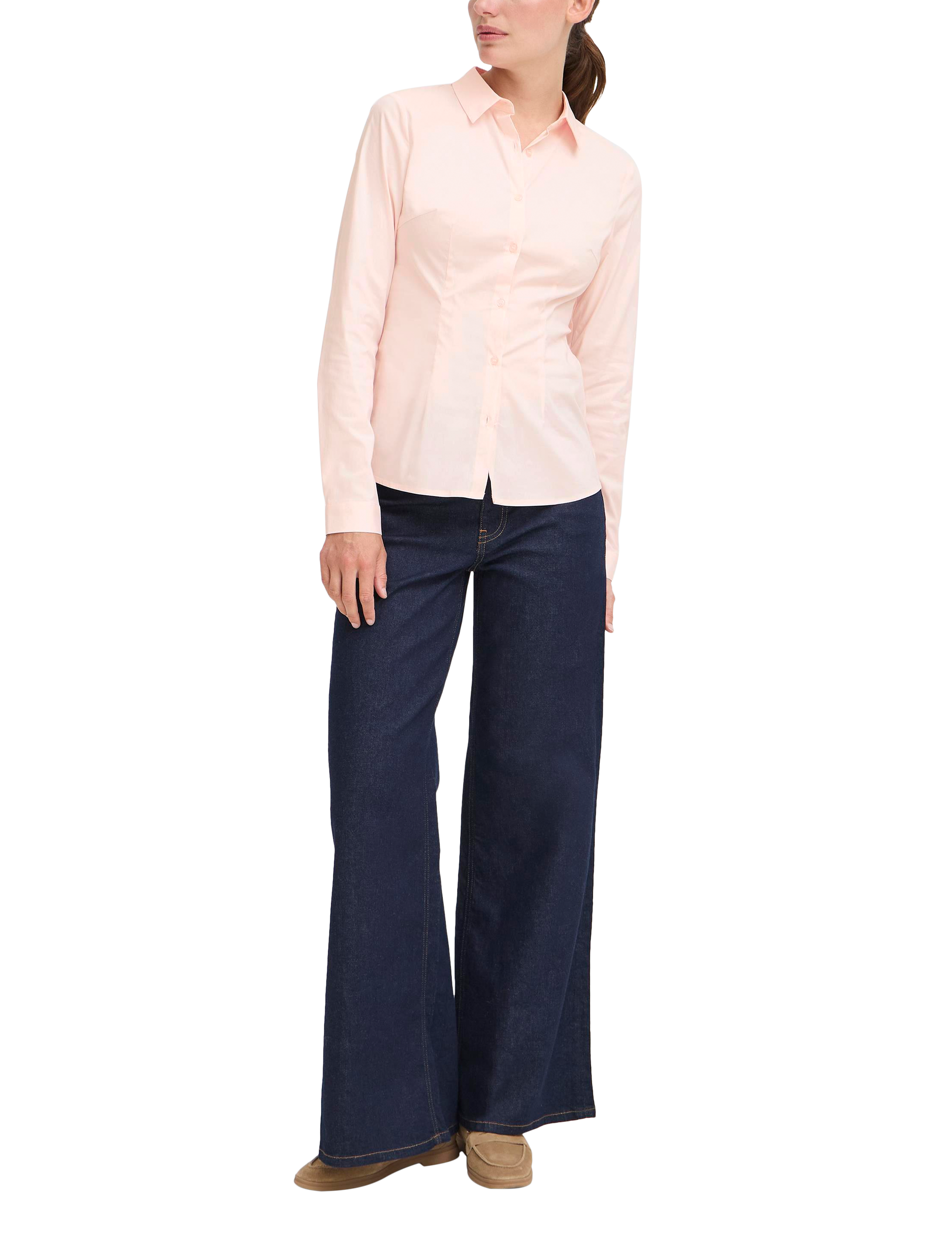 Product image 3 of 4, which shows ICHI Dima Long Sleeve Shirt, Mid Pink, 8