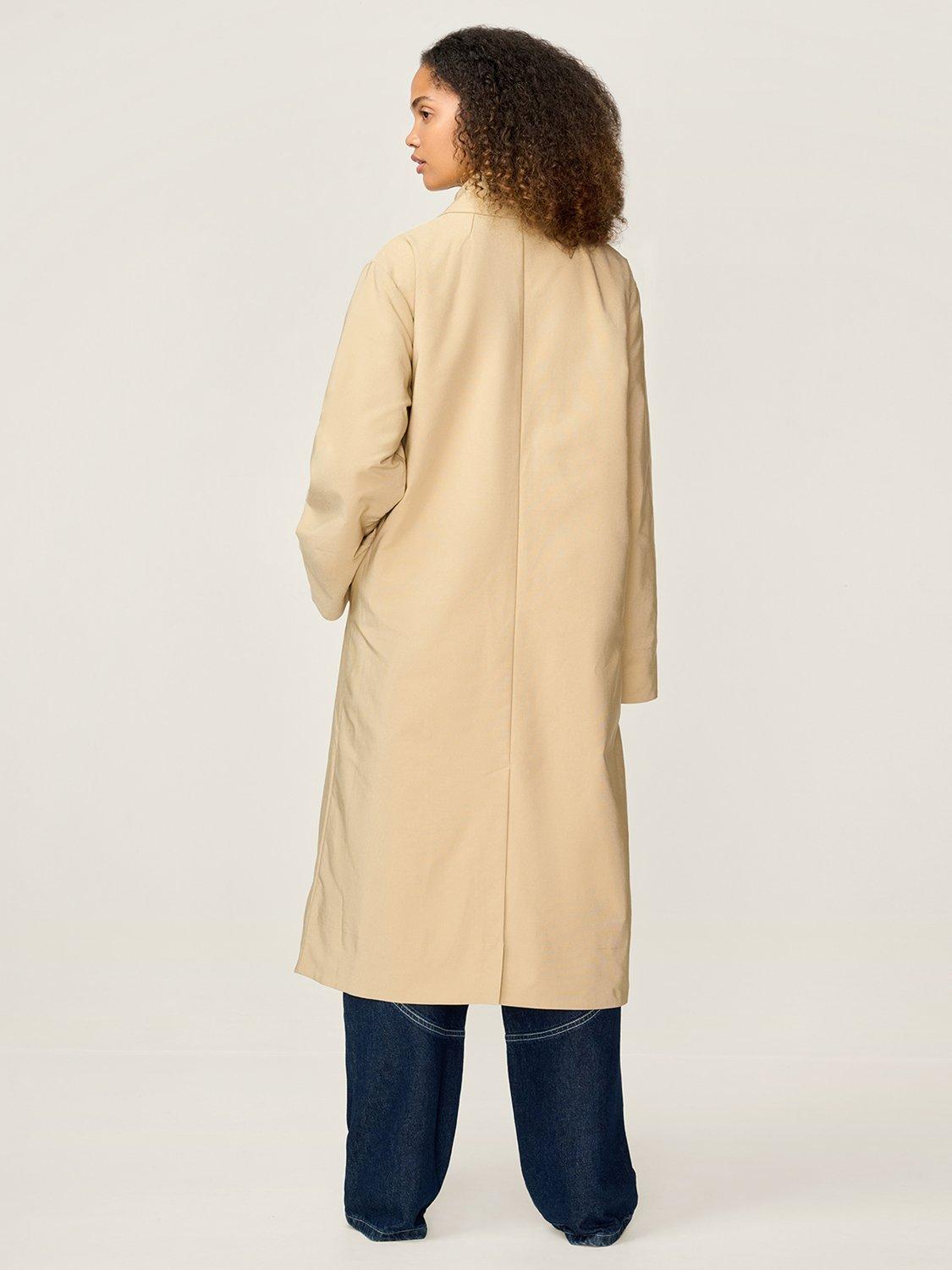 Product image 3 of 4, which shows OMNES Charleston Twill Coat, Beige, XS