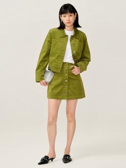 OMNES Milly Corduroy Jacket, Moss Green, Moss Green