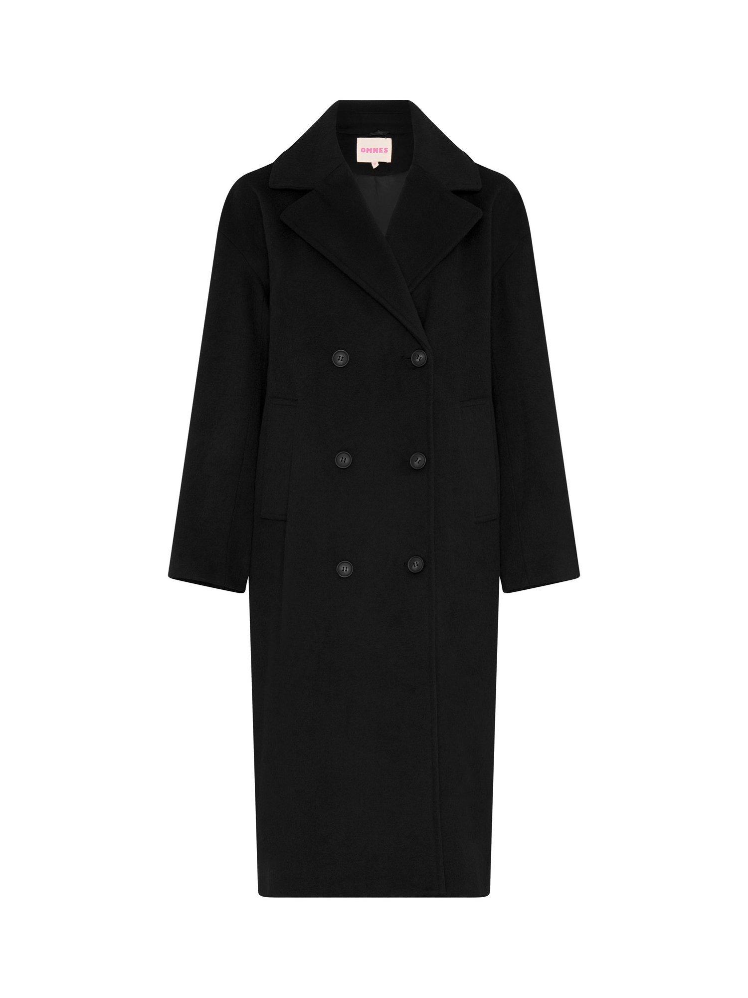Product image 5 of 5, which shows OMNES Tina Oversized Long Coat, Black, XS