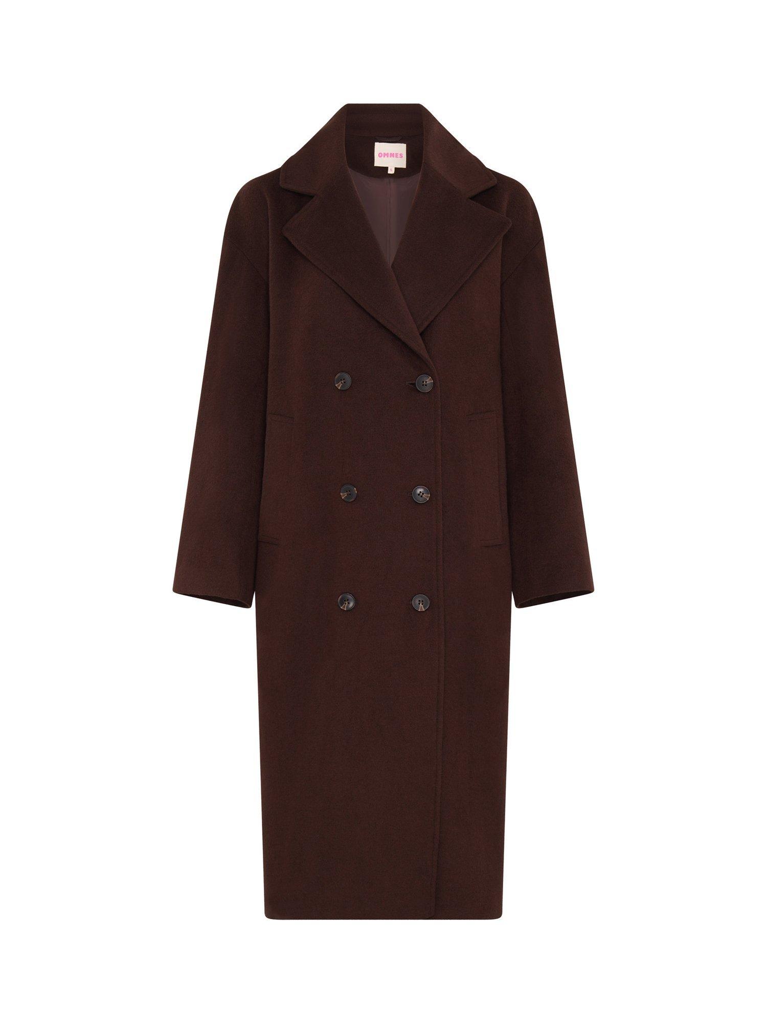Product image 5 of 5, which shows OMNES Tina Oversized Long Coat, Brown, XS
