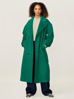 OMNES Tina Oversized Long Coat, Green