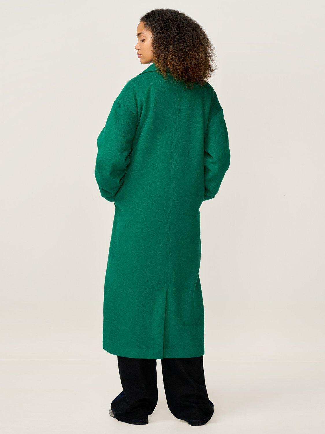 Product image 3 of 5, which shows OMNES Tina Oversized Long Coat, Green, XS