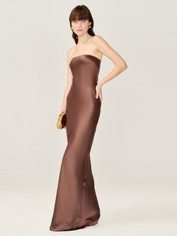 OMNES Amdra Strapless Maxi Dress - view 2, Chocolate