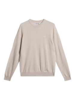 J.Lindeberg Keane Wool Jumper, Moonbeam Melange, Moonbeam Melange