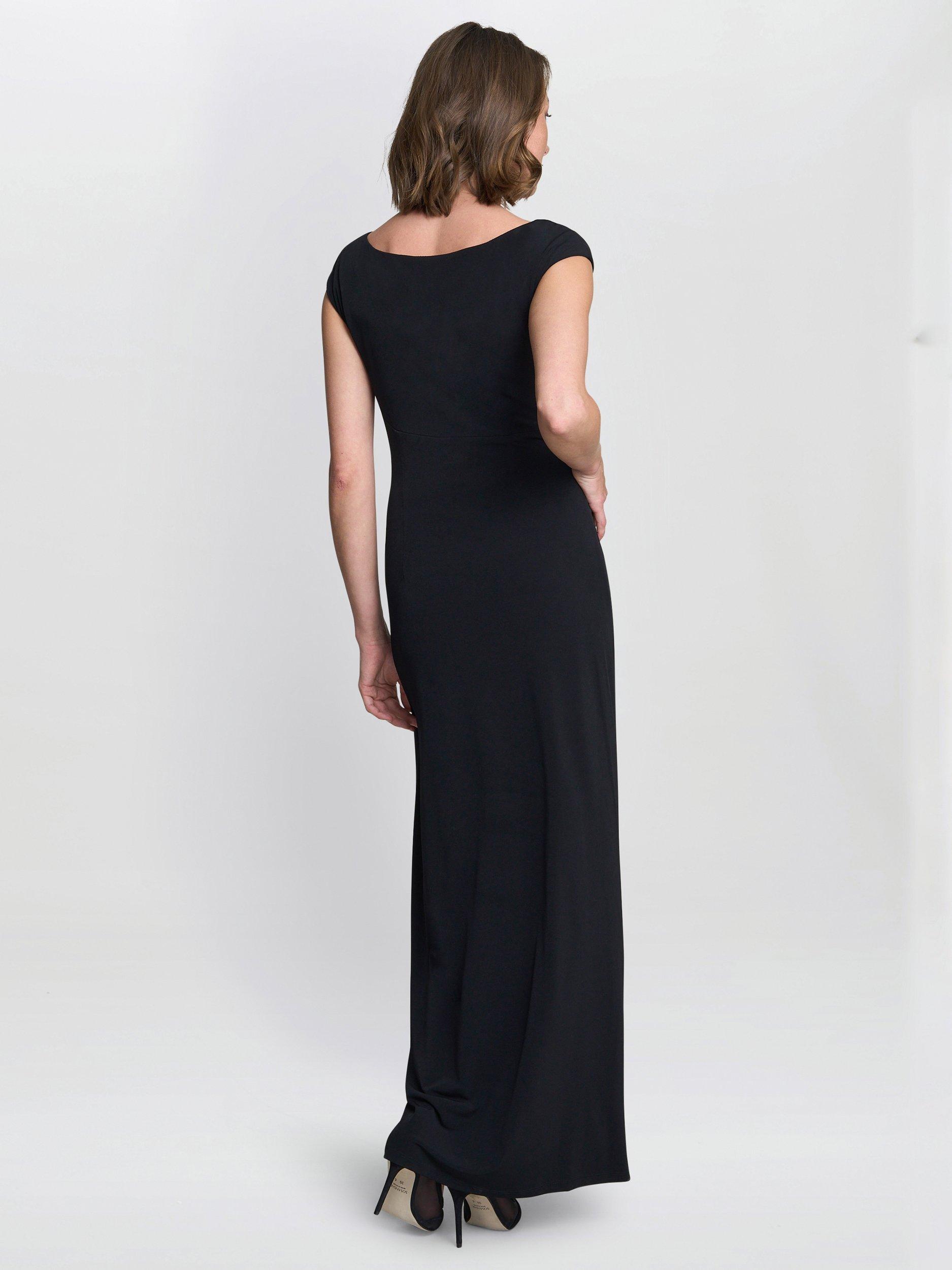 Product image 2 of 5, which shows Gina Bacconi Eileen Wrap Maxi Dress, Black, 8