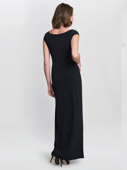 Gina Bacconi Eileen Wrap Maxi Dress - view 2, Black