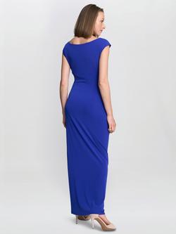 Gina Bacconi Eileen Wrap Maxi Dress - view 2, Cobalt