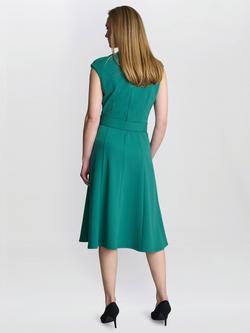 Gina Bacconi Mary Belted Midi Dress, Green - view 2, Green