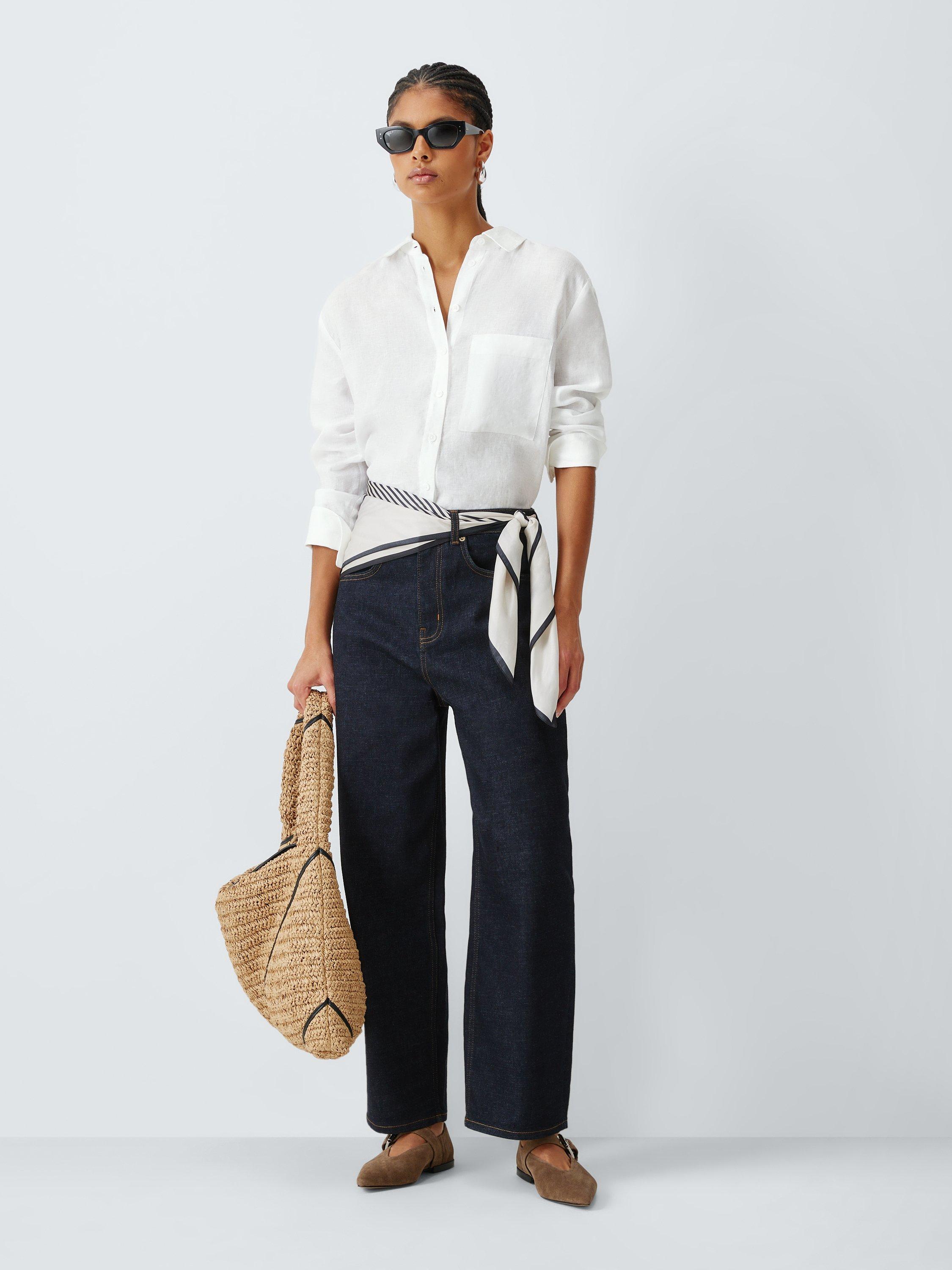 Product image 3 of 6, which shows John Lewis Pure Linen Shirt, White, 8